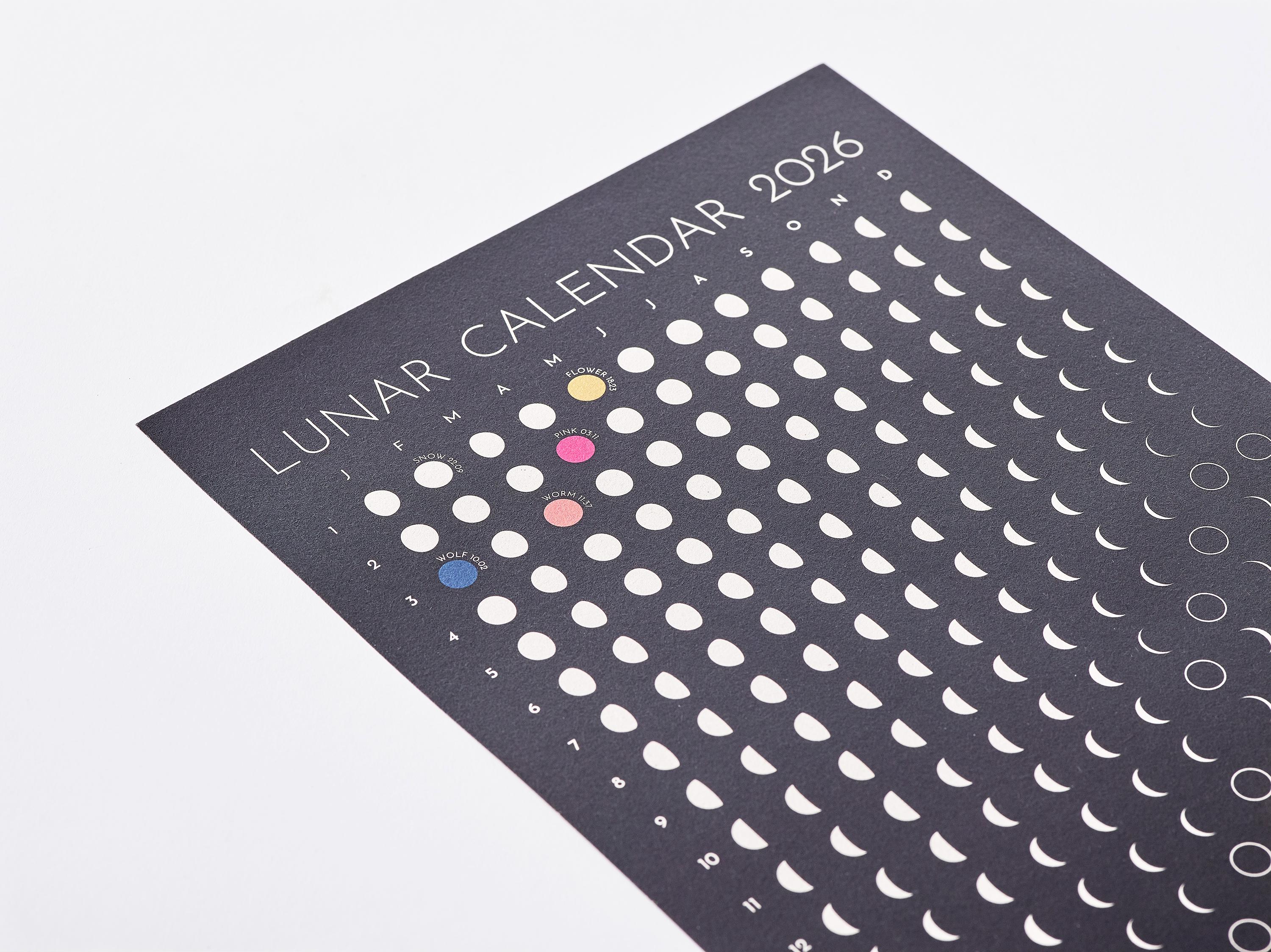 2026 Moon Phase Calendar Print With Full Moon Times - Etsy