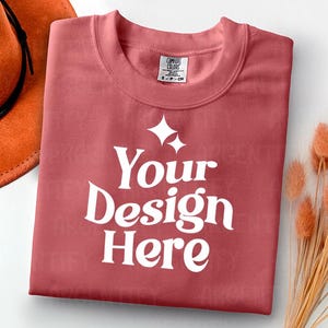 Comfort Colors 1717 cumin Adult Heavyweight RS T-Shirt mockup Comfort Colors mockup Short Sleeve Shirt flat lay mockup