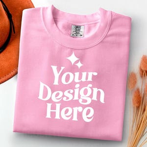 Comfort Colors 1717 blossom Adult Heavyweight RS T-Shirt mockup Comfort Colors mockup Short Sleeve Shirt flat lay mockup