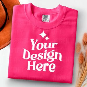 Comfort Colors 1717 cruchberry Adult Heavyweight RS T-Shirt mockup Comfort Colors mockup Short Sleeve Shirt flat lay mockup