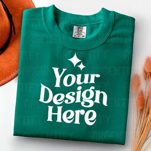 Comfort Colors 1717 grass Adult Heavyweight RS T-Shirt mockup Comfort Colors mockup Short Sleeve Shirt flat lay mockup