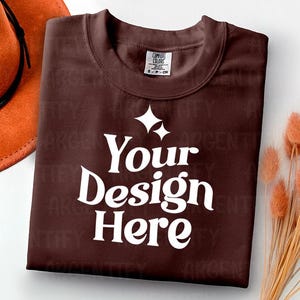 Comfort Colors 1717 espresso Adult Heavyweight RS T-Shirt mockup Comfort Colors mockup Short Sleeve Shirt flat lay mockup
