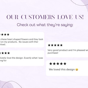 Op de afbeelding: Een screenshot van een website met klantbeoordelingen. De beoordelingen zijn allemaal positief en hebben vijf sterren. De tekst van de beoordelingen bevat zinnen als "Ik hou van het ontwerp" en "goed product".