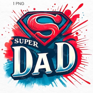 Super Dad Png, Papa Png, Vatertags-Clipart, Papa-Png, Geschenk für Papa, Papa-Clipart-Sublimation, Vatertagsgeschenk, Vatertagsbilder