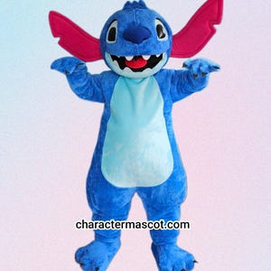 Disfraz de mascota parecido a Stitch (Lilo y Stitch) - Calidad prémium - Vendedor del Reino Unido