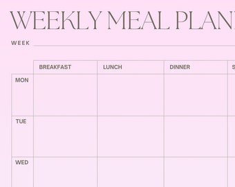 Weekly Planner Printable - Etsy