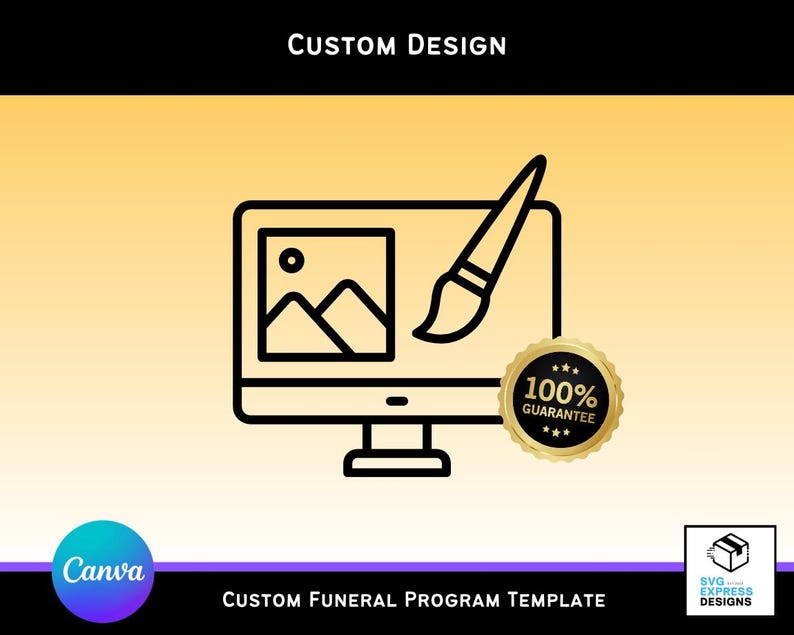 Custom Funeral Program Template Personalization | I Add Your Photos ...