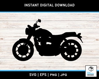 Motorcycle Silhouette: SVG Bike Design for Crafts, Shirts (Digital Download)