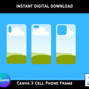 Editable Phone Frame Canva Cell Phone Frame Template – Editable Mockup (digital Download) - Etsy