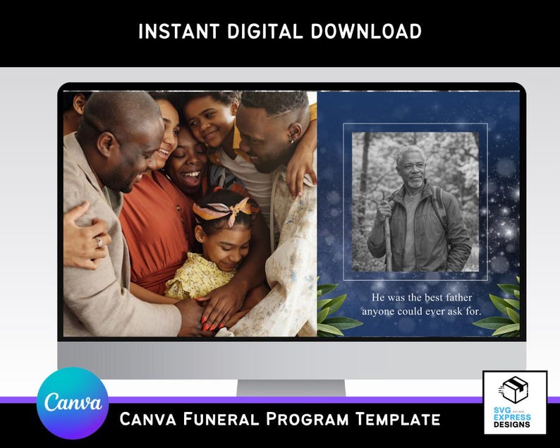Funeral Program Particles Blue & Silver Particles Funeral Slideshow Template: 10-slide Memorial ...