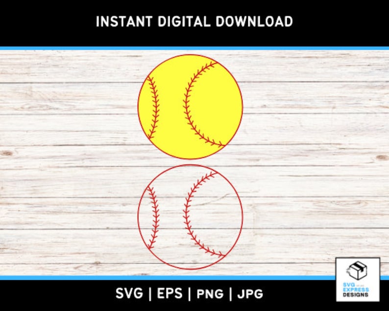 Softball SVG Files, Softball Stitches Cut File, Sports Mom SVG