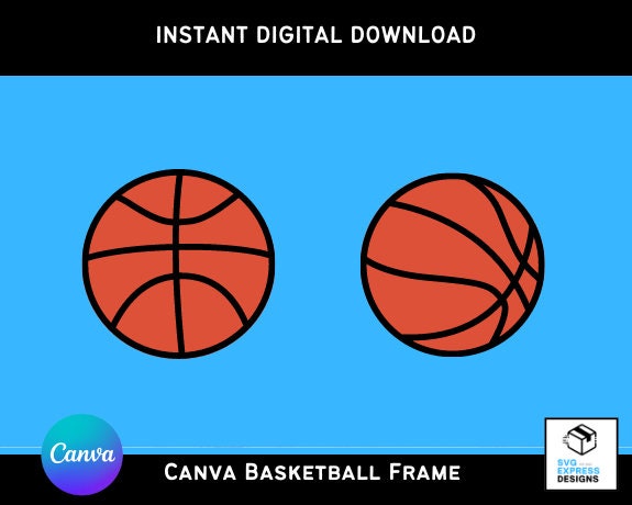Basketball Framelayout Canva Basketball Frame Template, Create Your Own PNG Files, Commercial ...
