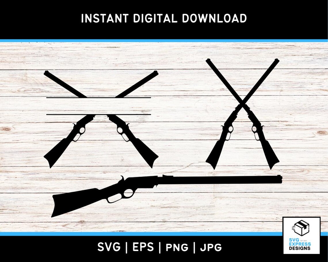 Silueta de rifle: imágenes prediseñadas de rifles cruzados en formato ...