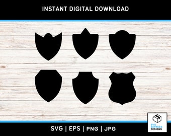Shield SVG, Protective Shape Silhouette, Defender Symbol. Vector Cut file for Cricut, Silhouette, Pdf Png Eps Dxf, Decal, Sticker, Vinyl
