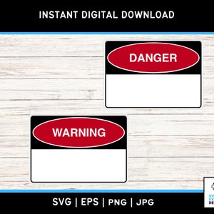 Gevaar en waarschuwingsborden PNG: Hoge zichtbaarheid veiligheidsclipart voor voorzichtigheid - Digitale download SVG & PNG