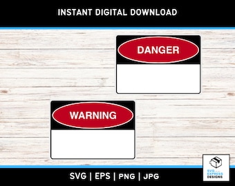 Gefahren- und Warnschilder PNG: Hochsichtbare Sicherheit Clipart zur Vorsicht - Digitaler Download SVG & PNG