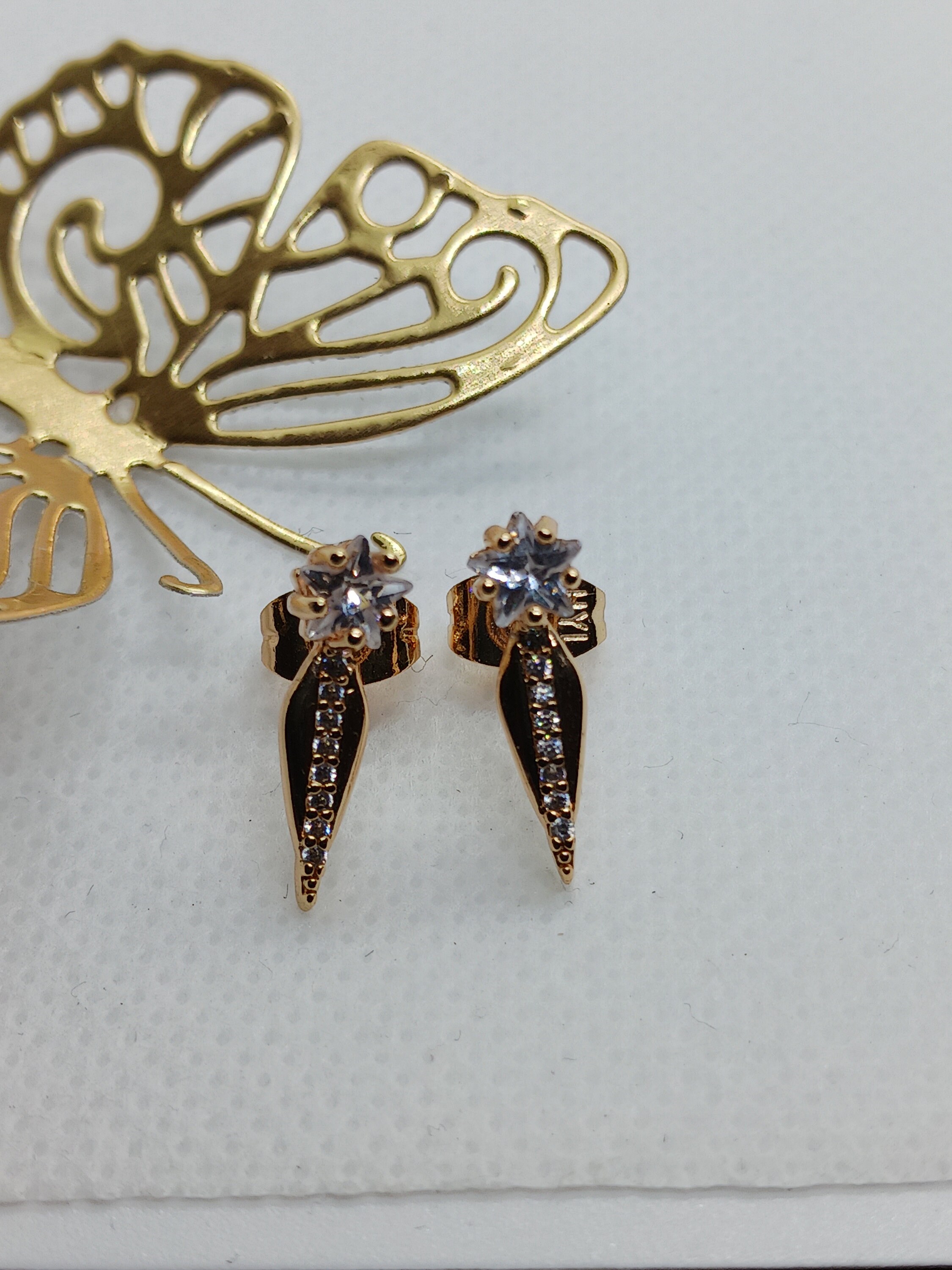 Aretes De Oro 18k 