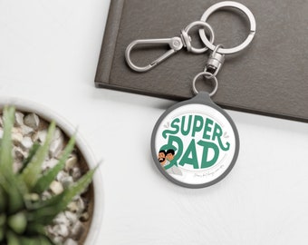 Super Dad Schlüsselanhänger Anhänger | Perfektes Geschenk für Papa | Sohn Geschenk Papa | Schlüsselring vorhanden | Superheld Papa