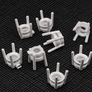 5mm Sterling Silver Prong Setting: Raw Casting Collet Mount