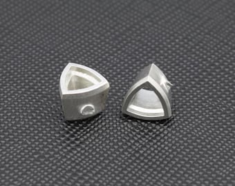5mm Trillion Bezel Setting: Recycled Sterling Silver Gemstone Mount