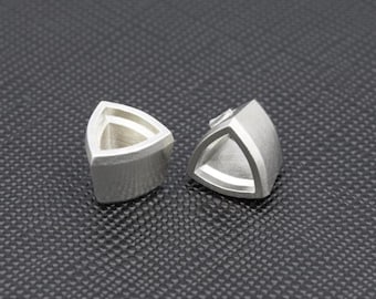 6mm Trillion Sterling Silver Bezel Setting: Raw Casting Gemstone Mount