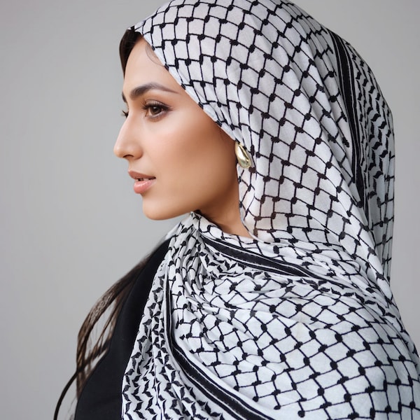 Arabe Hatta pied-de-poule musulman turban palestinien Arafat Kafiya keffieh foulard de style arabe Palestine Support