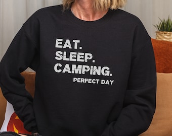 Minimalistic Camping Sweatshirt, Camping gifts, t shirt camping, cozy camping outfit, camping lovers, vanlife clothing,camping gifts for men