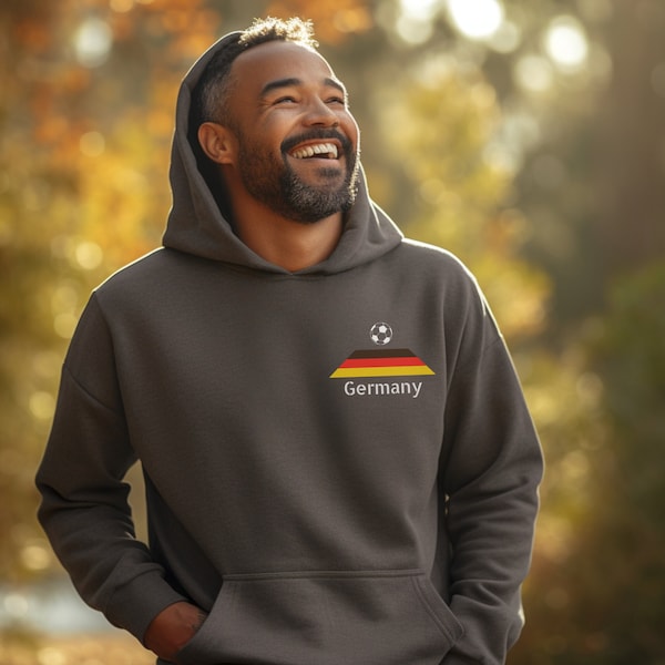 Unisex Hoodie für Deutschland-Fans, Deutschland Fußballshirt,Fussball Trikot, Fanartikel deutsche Nationalmannschaft, Fußball Hoodie