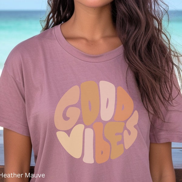 Good vibes shirt, Boho kleidung, Damen shirts sommer, Good vibes sweatshirt, Geschenke für frauen, tshirt damen, Sweatshirt minimalistisch