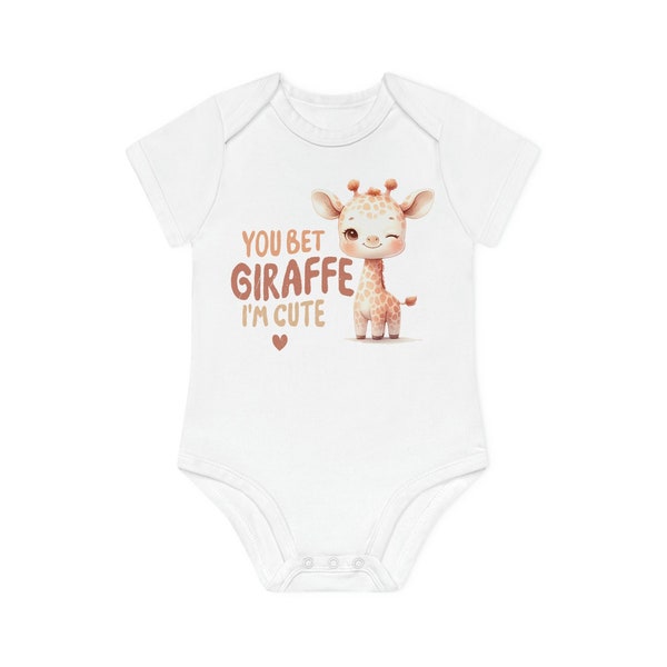 Cute Baby Safari Onesies, Giraffe Babystrampler, Safari baby shower invitation,Cadeau de naissance, 1st birthday, Baby Geschenk zur Geburt