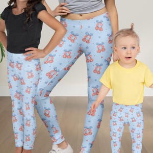 Patriotic Leggings for Women, Girls and Toddlers, 4th of July Tights, Red White and Blue Yoga Pants, Mommy and Me Match Outfit