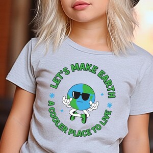 Camiseta infantil del Día de la Tierra, camiseta del calentamiento global, camiseta del cambio climático, camiseta infantil para salvar el planeta, regalo del Día de la Tierra para niñas o niños