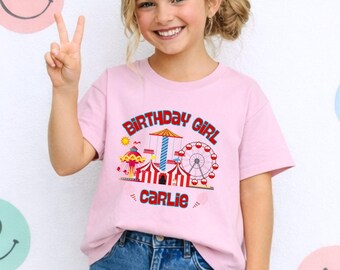Maglietta personalizzata per compleanno a tema circo / Maglietta personalizzata per bambini per feste di fiera o carnevale