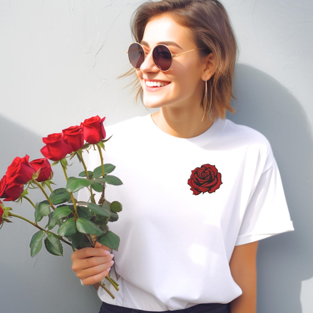 Red Rose Floral Men's Sweatshirt