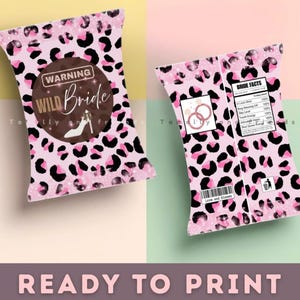 Bachelorette Chip Bag, Bachelorette Favor, Bachelorette party, Bridal Shower Favors, Bride, Wedding, Chip Bag Template, Printable Chip Bags