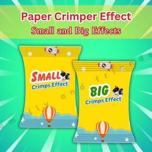 ペーパークリンパー効果 PNG: チップバッグパーティーの記念品 (デジタルダウンロード)