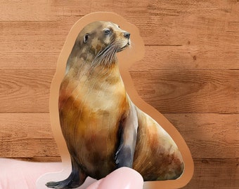 Sea Lion Sticker, Waterproof Vinyl Decal, Laptop, Water Bottle