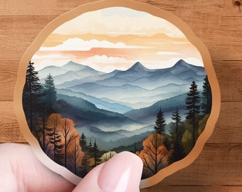 The Great Smoky Mountains Sticker, Travel Decal, Car Window Decal, Water Bottle, Premium Quality, Waterproof with Multiple Sizes & Styles