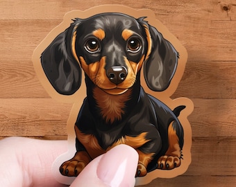 Dachshund Sticker, Waterproof Vinyl Decal, Dog Lover Gift