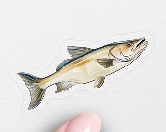 Snook Fish Vinyl Sticker – Digital Fish Art – Boat, Car, Truck, Fishing Decal
