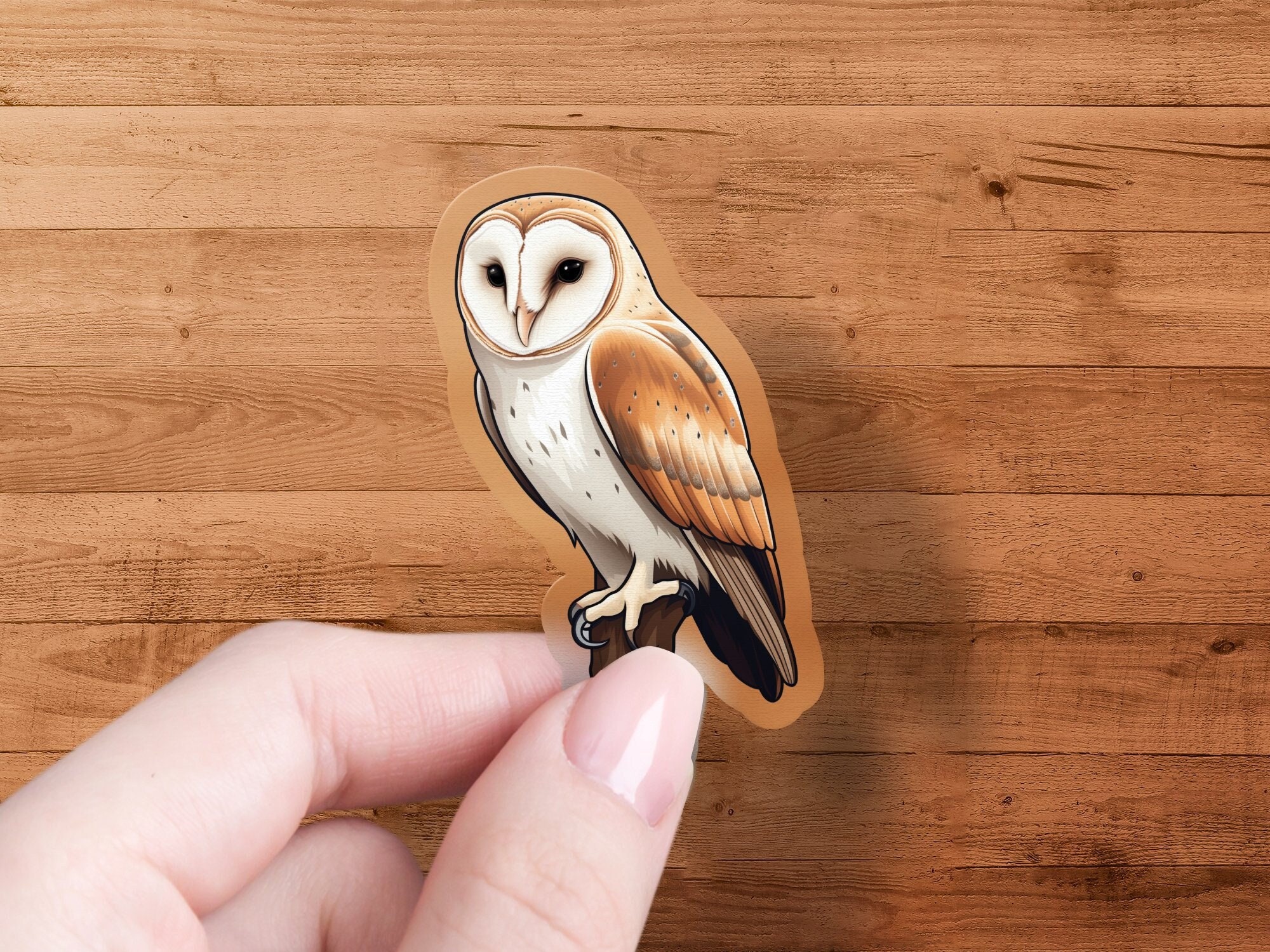 Barn Owl Sticker, Bird Watcher Decal, Laptop, Car Window Decal, Water ...