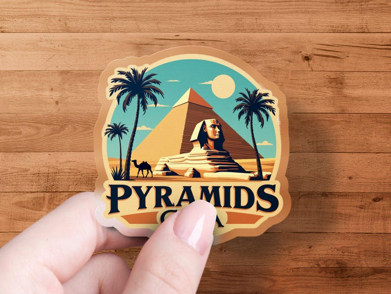 Pyramid Sticker Ancient Egypt Stickers, Giza Pyramids Decal, Sphinx Sticker, Pyramid ...