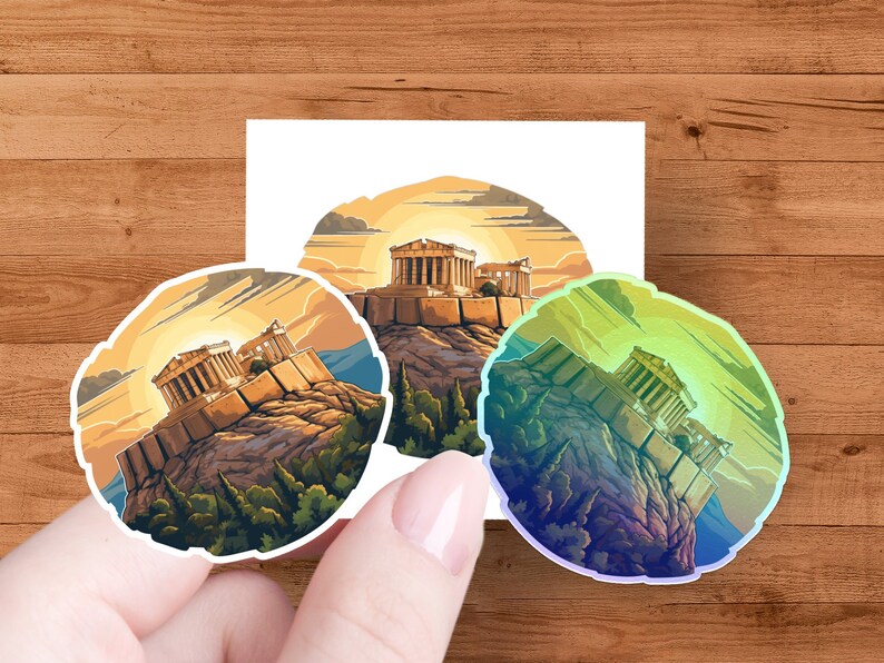 Acropolis of Athens Sticker, Travel Decal, Laptop, Car Window Decal ...