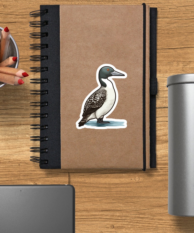 Common Loon Sticker, Bird Watcher Decal, Laptop, Car Window Decal ...