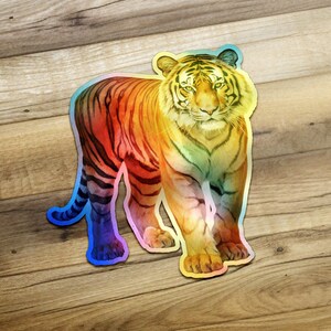 Majestic Tiger Sticker, Realistic Big Cat Jungle Animal, Laptop Decal, Premium Water Bottle Sticker, Wildlife Lover Gift, Vinyl Sticker afbeelding 9