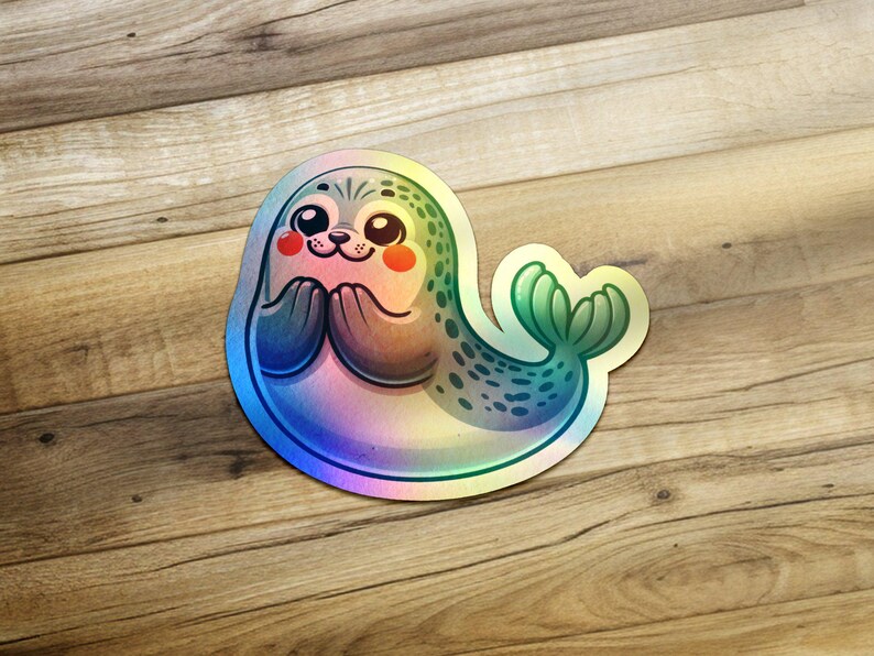 Cute Seal Stickers, Kawaii Animal Stickers, Adorable Sea Animal Decal