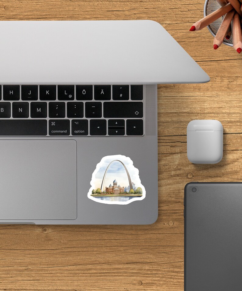 The Gateway Arch Sticker, Travel Decal, Laptop, Car Window Decal, Water ...