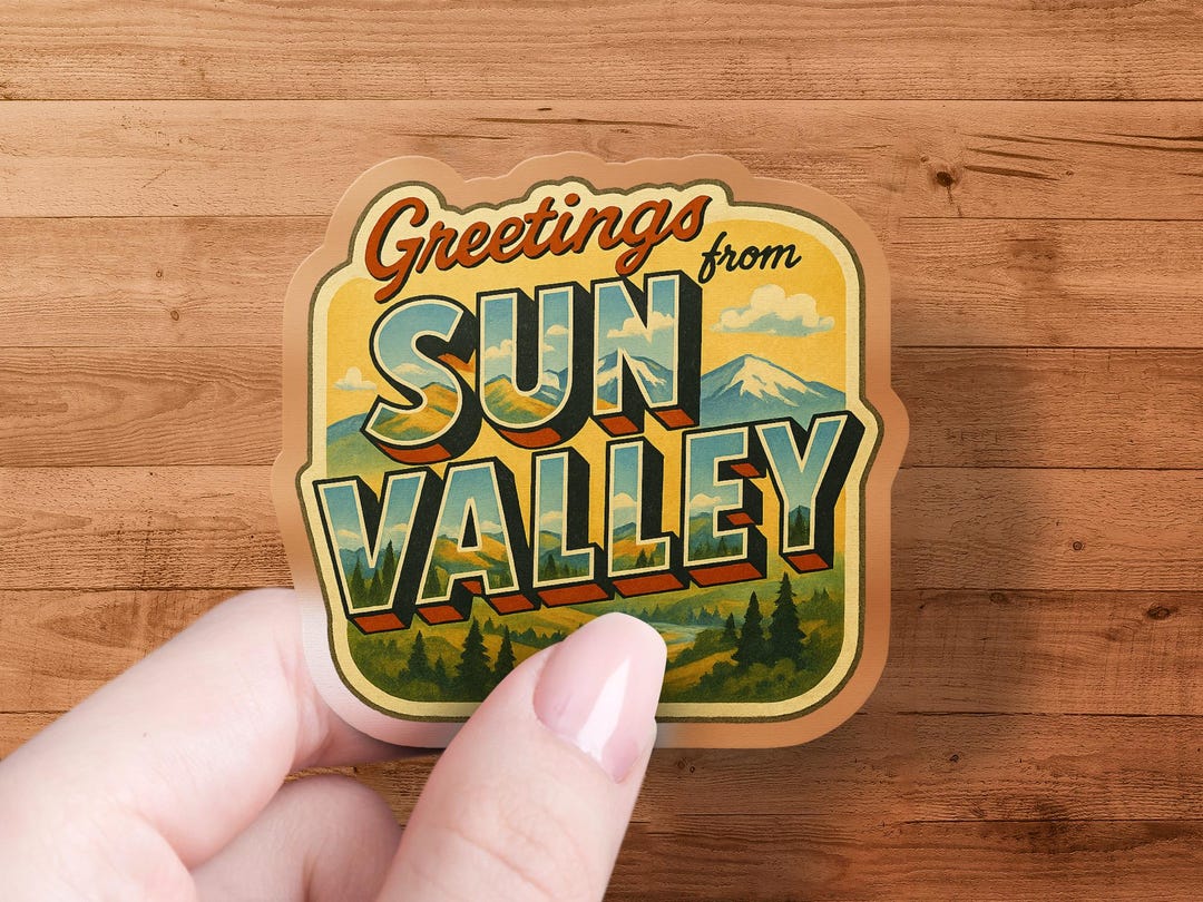 Sun Valley Sticker, Vintage Travel Decal, Idaho Souvenir - Etsy