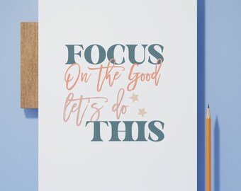 Focus on the Good Sticker | Motivational Kiss-Cut Journal Sticker