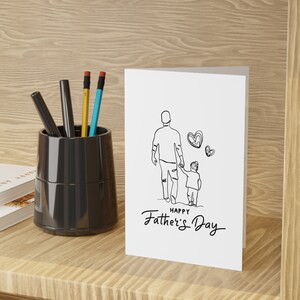 Carte de fête des pères| Carte d'amour de père | Carte personnalisée| Carte Papa